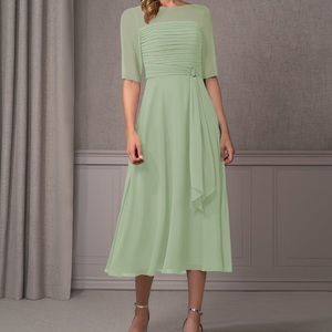 Azazie Mother of the Bride Dress Size 12 In Dusty Sage
